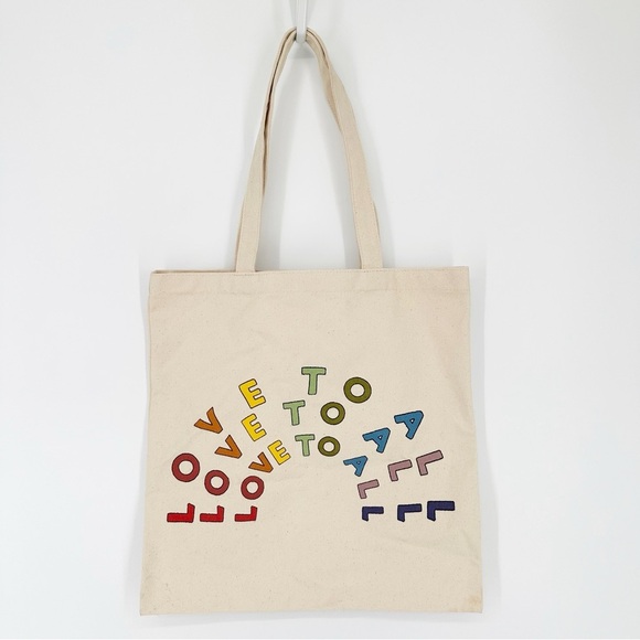 Madewell x Human Rights Campaign Love to All Pride Reusable Canvas Tote Bag - Picture 1 of 5